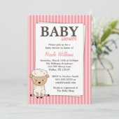 Invitations de Baby shower d'agneau rose (Debout devant)