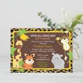 Invitations de baby shower d'amis de jungle de (Debout devant)