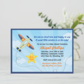 Invitations de baby shower d'avion d'aviateur de (Debout devant)