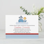 Invitations de baby shower de baleine (Debout devant)