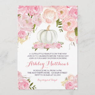 Invitations de baby shower de citrouille de bébé