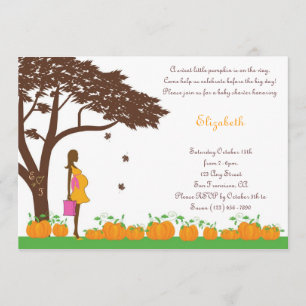 Invitations de baby shower de fille d'automne
