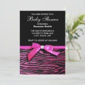 Invitations de baby shower de fille d'impression (Debout devant)