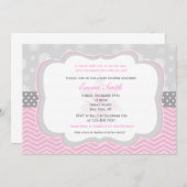 Invitations de baby shower de flocon de neige (Devant / Derrière)