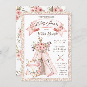 Invitations de baby shower de Fox de TeePee