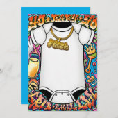 Invitations de baby shower de graffiti de hip hop (Devant / Derrière)