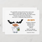 Invitations de baby shower de Halloween (Devant / Derrière)