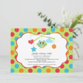 Invitations de baby shower de hibou (Debout devant)