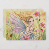 Invitations de Baby shower de la fée de la mère et (Devant / Derrière)