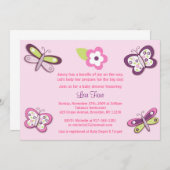 Invitations de baby shower de libellule de (Devant / Derrière)