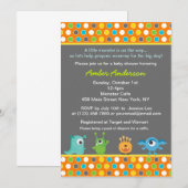 Invitations de baby shower de monstre (Devant / Derrière)