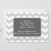 Invitations de baby shower de motif de Chevron (Dos)