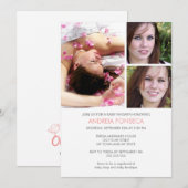 Invitations de baby shower de photo pour des (Devant / Derrière)