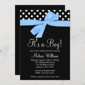 Invitations de baby shower de point de polka d'arc (Devant / Derrière)