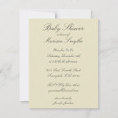 Invitations de baby shower de point de rayure de (Dos)