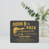 Invitations de baby shower de Rockstar de guitare (Debout devant)