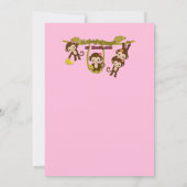 Invitations de baby shower de singe de Melanie (Dos)