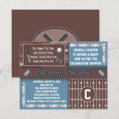 Invitations de baby shower de sports (Devant / Derrière)