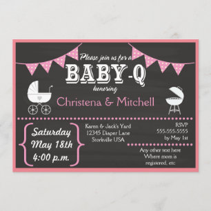 Invitations de baby shower de tableau de Bébé-q