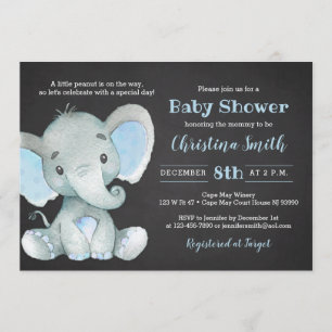 Invitations de baby shower d'éléphant pour un