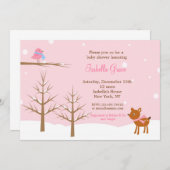 Invitations de baby shower d'hiver (Devant / Derrière)
