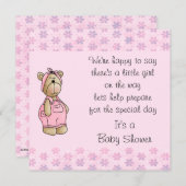 Invitations de baby shower d'ours de bébé (Devant / Derrière)