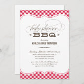 Invitations de baby shower du BBQ du couple (Devant / Derrière)