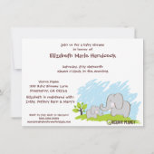Invitations de Baby shower Elephant Organic Planet (Dos)