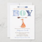 invitations de baby shower fox, bébé chute saupoud (Devant)