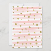 Invitations de Baby shower Gold + Blush Pink (Dos)