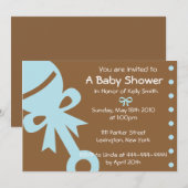 Invitations de baby shower, invitations, annonces (Devant / Derrière)