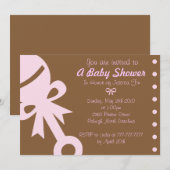 Invitations de baby shower, invitations, annonces (Devant / Derrière)