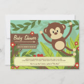 Invitations de Baby shower Monkey (Devant)