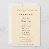 Invitations de BABY SHOWER neutres (Dos)
