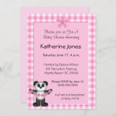 Invitations de Baby shower Panda Bear (Devant / Derrière)