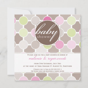INVITATIONS DE BABY SHOWER : : taches pétillantes
