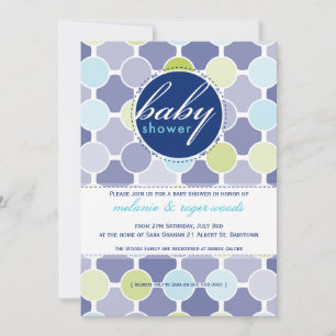 INVITATIONS DE BABY SHOWER : : taches pétillantes
