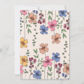 Invitations de Baby showers fleurs sauvages (Dos)