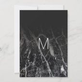 Invitations de Baby showers modernes en noir et Ma (Dos)