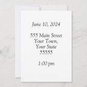Invitations de baby showers simples et abordables (Dos)