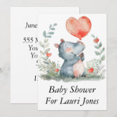 Invitations de baby showers simples et abordables (Devant / Derrière)