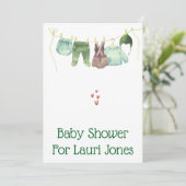 Invitations de baby showers simples et abordables (Debout devant)
