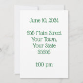 Invitations de baby showers simples et abordables (Dos)