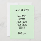 Invitations de baby showers simples et abordables (Dos)