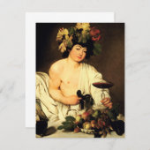 Invitations de Bacchus de Caravaggio (Devant / Derrière)