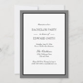 Invitations de Bachelor Party à la frontière noire (Devant)