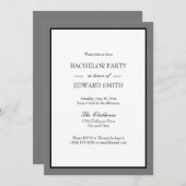 Invitations de Bachelor Party à la frontière noire (Devant / Derrière)