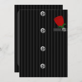 Invitations de Bachelor Party Pinstripe Hommes (Devant / Derrière)