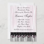 Invitations de Bachelorette à Martini Noir Rose (Dos)