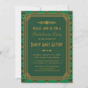 Invitations de Bachelorette Art Déco